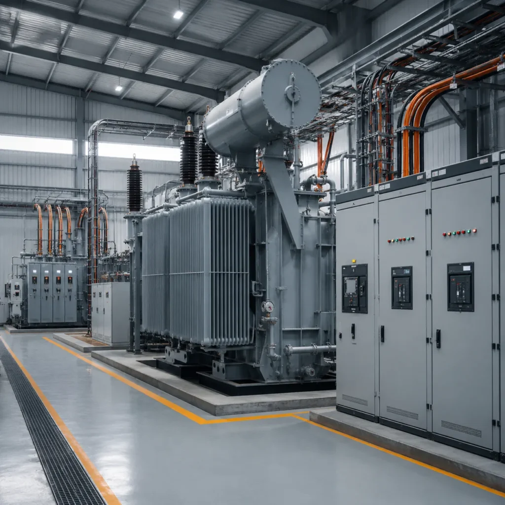 Egyptian Transformer Substation Interior Aqua For Contracting & Engineering Solutions